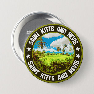 Saint Kitts and Nevis 7.5 Cm Round Badge