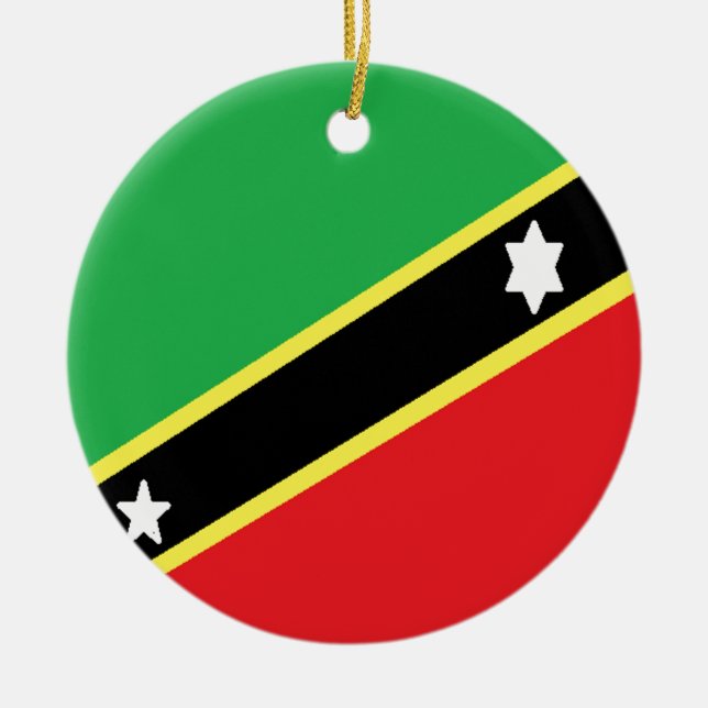 Saint Kitts and Nevis Ceramic Ornament (Front)