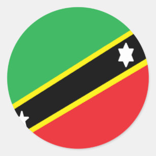 Saint Kitts and Nevis Classic Round Sticker