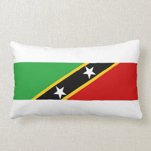 saint kitts and nevis country flag nation symbol lumbar cushion