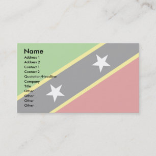 Saint Kitts And Nevis Flag Business Card