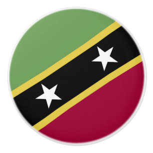 Saint Kitts and Nevis flag Ceramic Knob