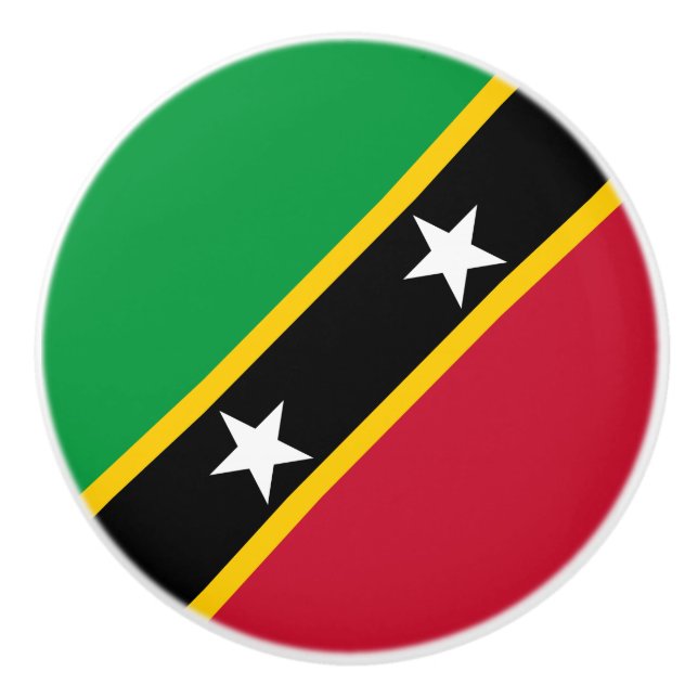 Saint Kitts and Nevis Flag Ceramic Knob (Front)