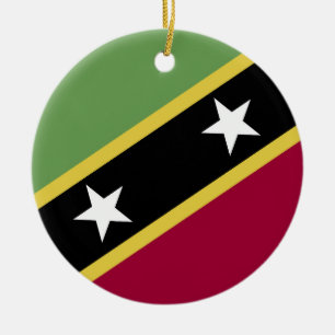 Saint Kitts and Nevis flag Ceramic Ornament