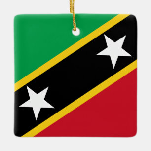 Saint Kitts and Nevis Flag Ceramic Ornament