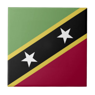Saint Kitts and Nevis flag Ceramic Tile