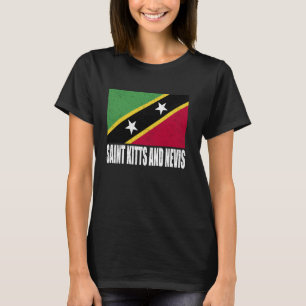 Saint Kitts and Nevis Flag Grunge Vintage Souvenir T-Shirt