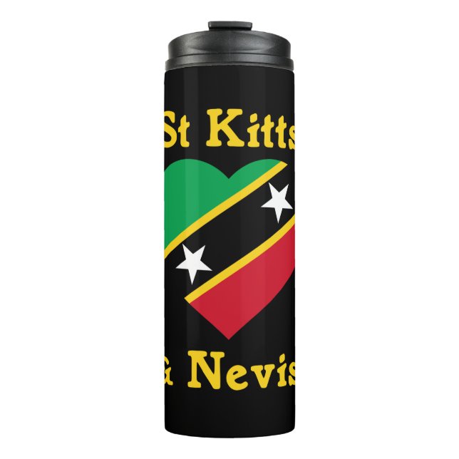 Saint Kitts And Nevis Flag Independence Caribbean Thermal Tumbler (Front)