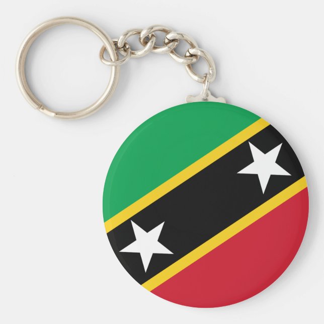 Saint Kitts and Nevis Flag Key Ring (Front)