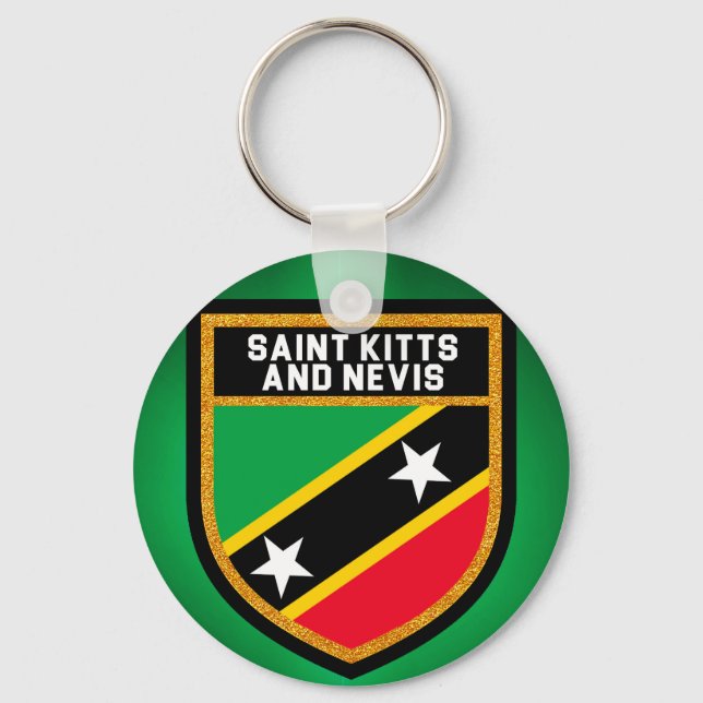 Saint Kitts And Nevis Flag Key Ring (Front)