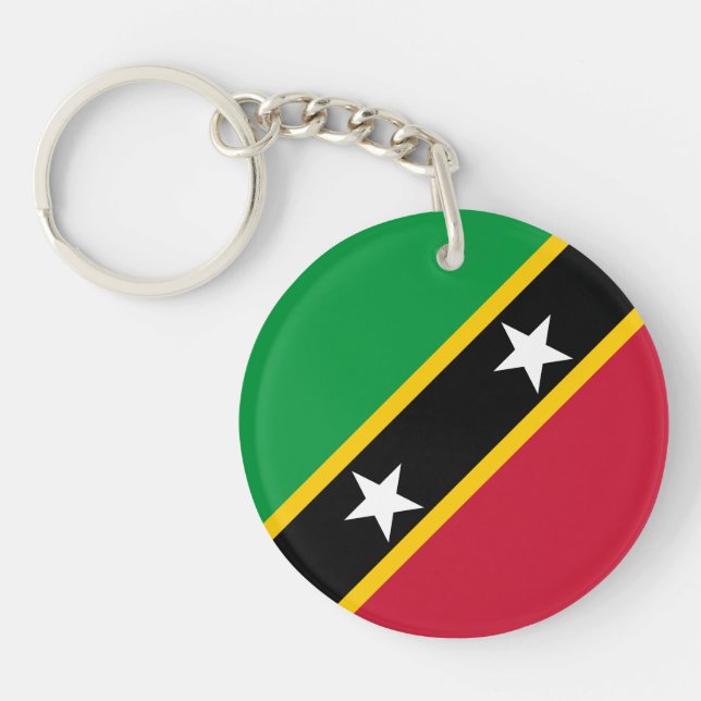 Saint Kitts and Nevis Flag Key Ring (Front)