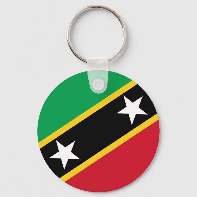 Saint Kitts and Nevis Flag Keychain (Front)
