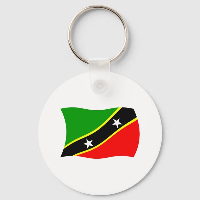 Saint Kitts and Nevis Flag Keychain (Front)
