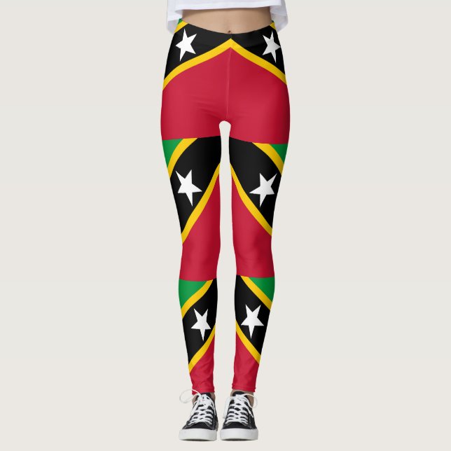 Saint Kitts and Nevis Flag Leggings (Front)