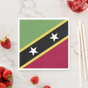 Saint Kitts and Nevis flag Napkin