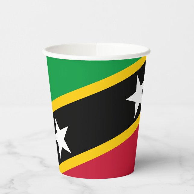 Saint Kitts and Nevis Flag Paper Cups (Left)
