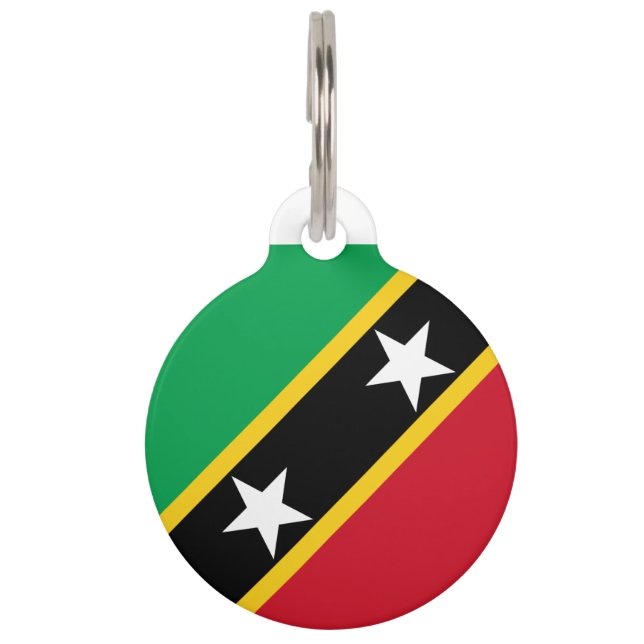 Saint Kitts and Nevis Flag Pet Tag (Back)