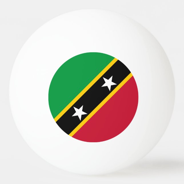 Saint Kitts and Nevis Flag Ping Pong Ball (Front)