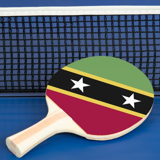 Saint Kitts and Nevis flag Ping Pong Paddle (Insitu)