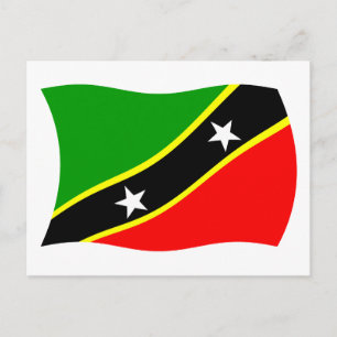 Saint Kitts and Nevis Flag Postcard