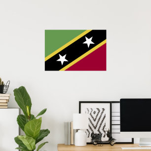Saint Kitts and Nevis flag Poster