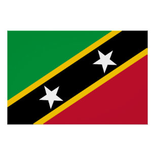 Saint Kitts and Nevis Flag Poster