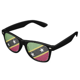 Saint Kitts and Nevis flag Retro Sunglasses