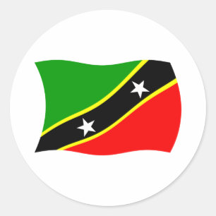 Saint Kitts and Nevis Flag Sticker
