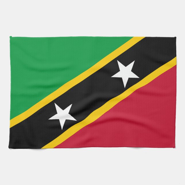 Saint Kitts and Nevis Flag Tea Towel (Horizontal)