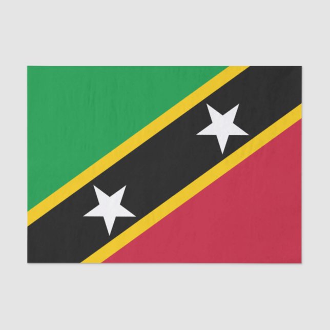 Saint Kitts and Nevis Flag Tissue Paper (Front)