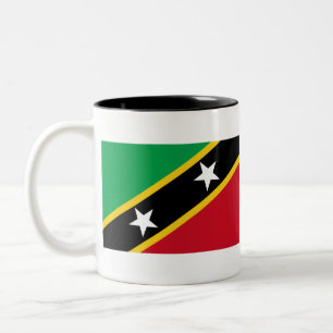 Saint Kitts and Nevis Flag Two-Tone Coffee Mug