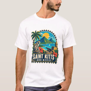 Saint Kitts and Nevis Mid-Century Caribbean T-Shir T-Shirt