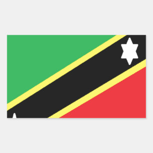 Saint Kitts and Nevis Rectangular Sticker