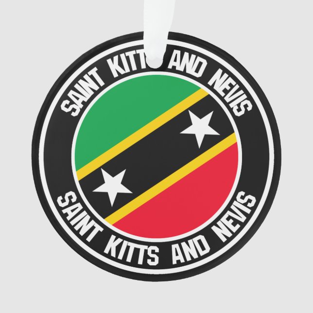 Saint Kitts and Nevis Round Emblem Ornament (Front)