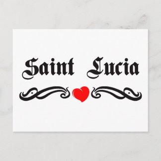 Saint Kitts and Nevis Tattoo Style Postcard
