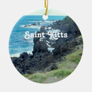 Saint Kitts Coast Ceramic Ornament
