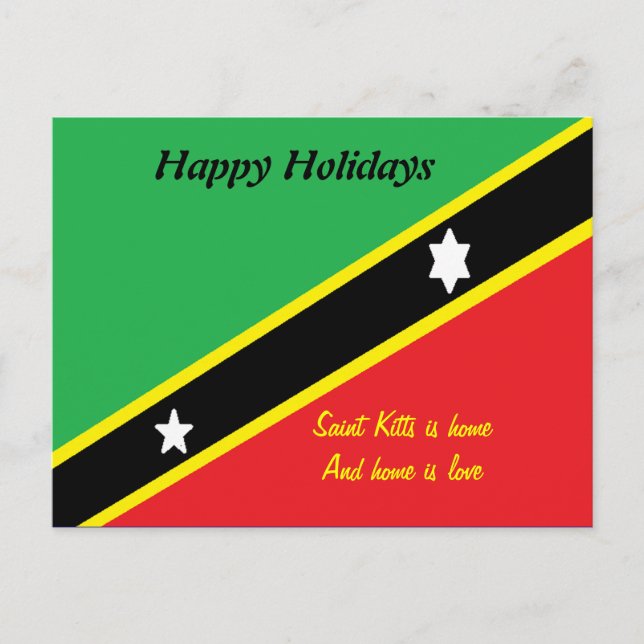 Saint kitts happy holidays postcards (Front)