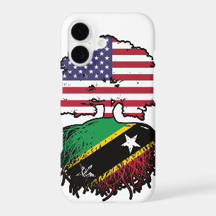Saint Kitts Kittitian American USA Tree Roots Flag