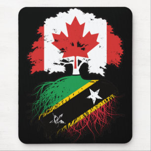 Saint Kitts Kittitian Canadian Canada Tree Roots Mouse Pad