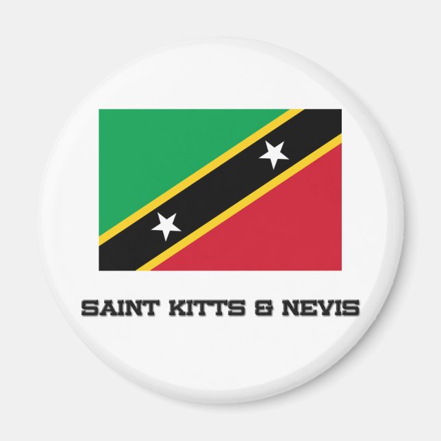 Saint Kitts & Nevis Flag Magnet (Front)