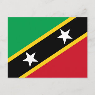 Saint Kitts & Nevis Flag Postcard