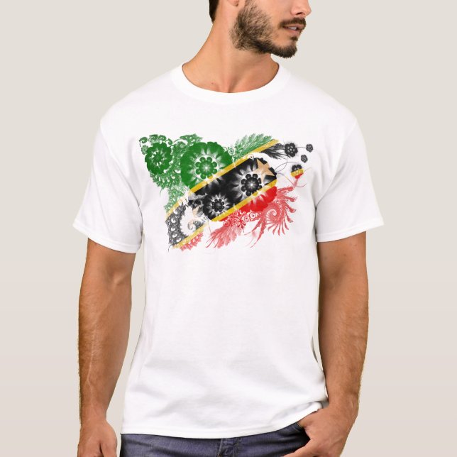 Saint Kitts Nevis Flag T-Shirt (Front)