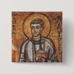 Saint Lawrence Mosaic Historical Art 15 Cm Square Badge