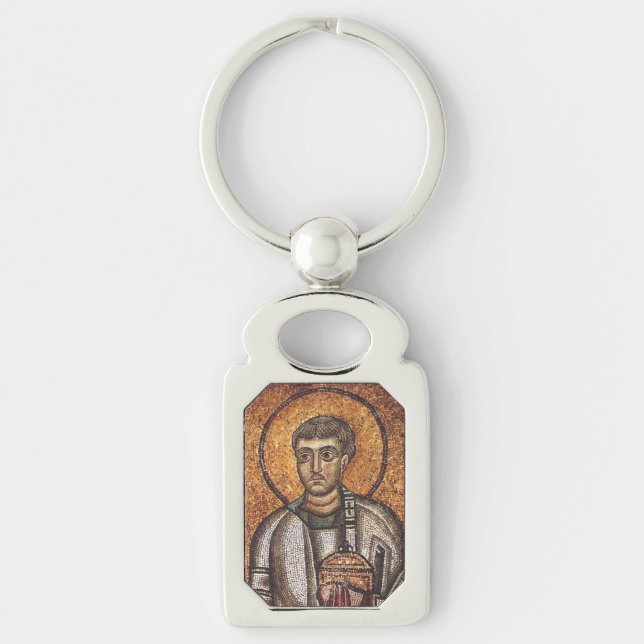 Saint Lawrence Mosaic Historical Art Key Ring (Front)