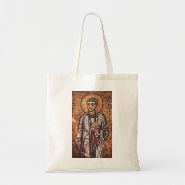 Saint Lawrence Orthodox Mosaic Art Print Tote Bag (Front)