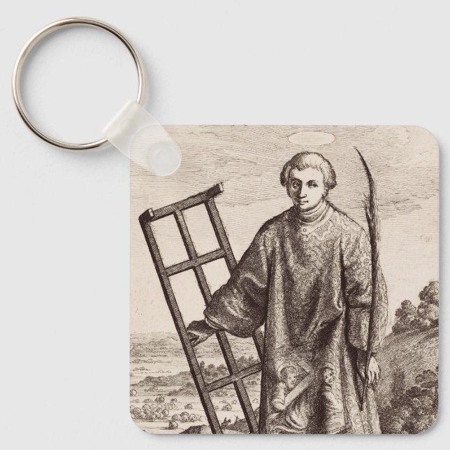 Saint Lawrence patron saint archive Key Ring (Front)