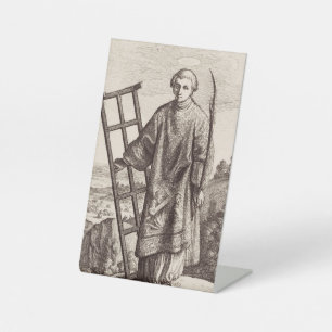 Saint Lawrence patron saint archive Pedestal Sign