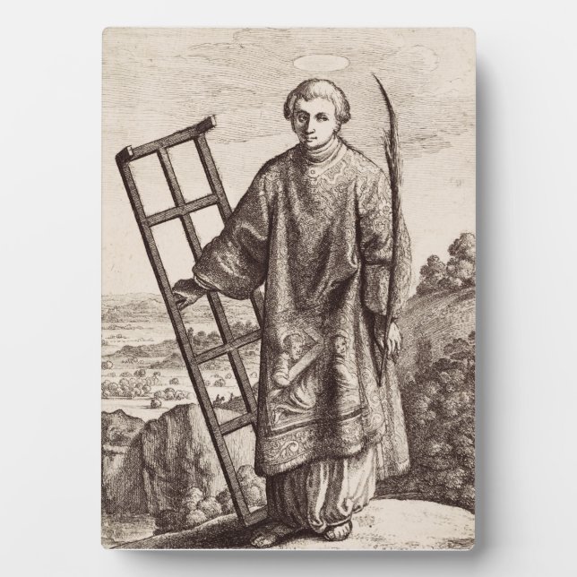 Saint Lawrence patron saint archive Plaque (Front)
