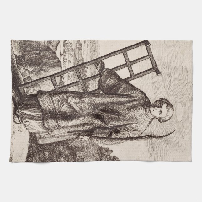 Saint Lawrence patron saint archive Tea Towel (Horizontal)