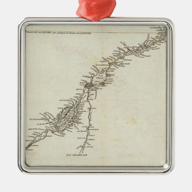 Saint Lawrence River in Canada Metal Tree Decoration (Front)